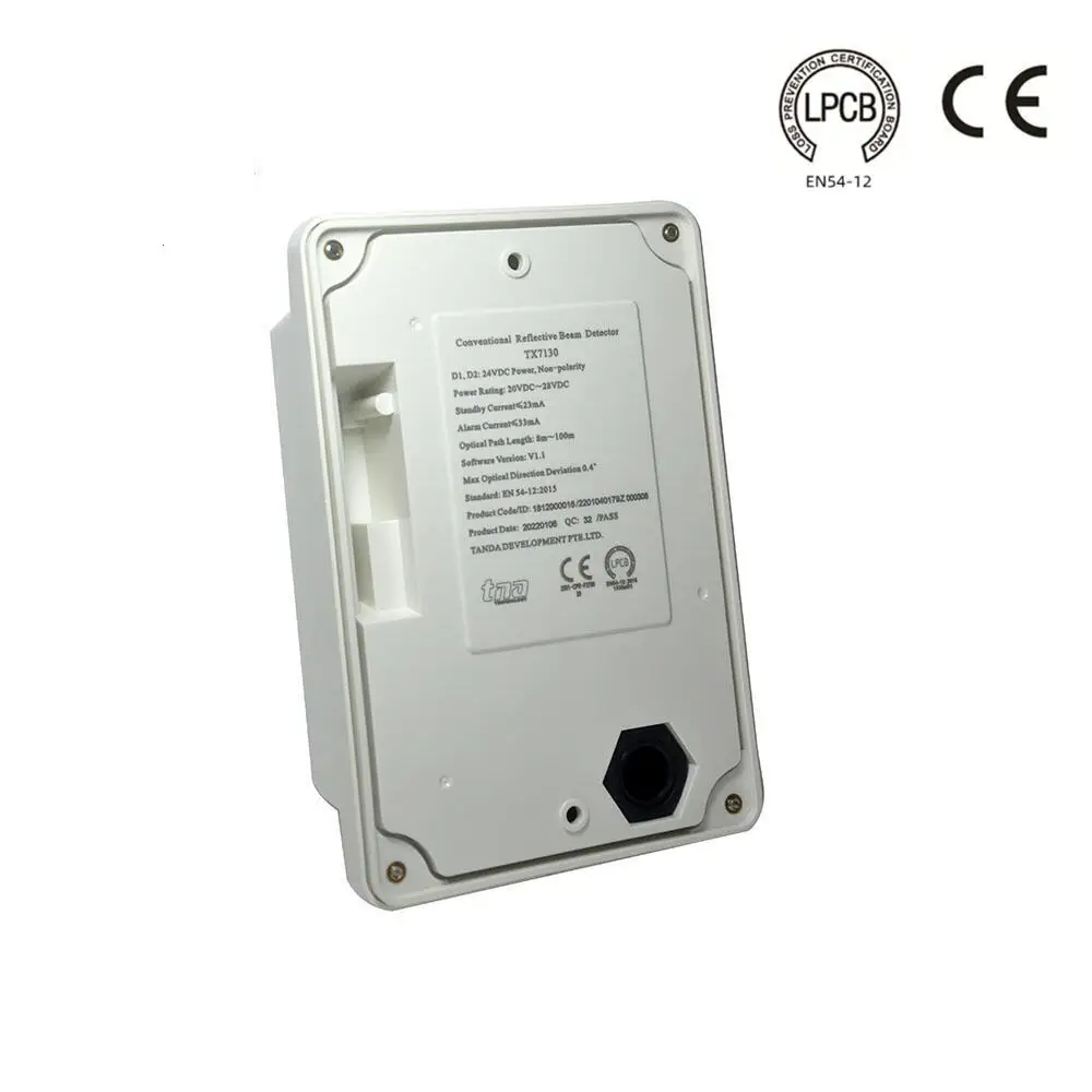 LPCB Approved Conventional Infrared Beam Sensor Fire Alarm System IR Smoke Detector Photoelectric Beam Detector