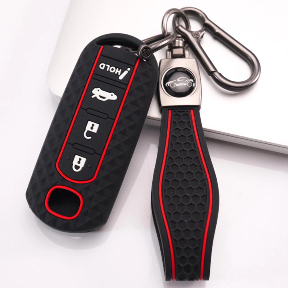 Protective Key Cover With Wrist Strap For Mazda 3 Axela 6 Atenza CX3 CX5 CX8 CX9 CX30 CX50 CX60 MX5 MX30 Anti Slip Dustproof