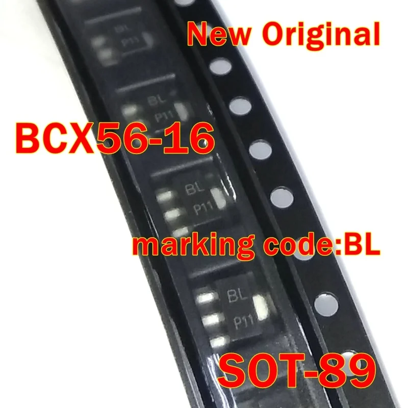 10Pcs to 1000Pcs Bcx56-16 Sot-89 Marking Code Bl 80V 1A Npn Medium Power Transistors