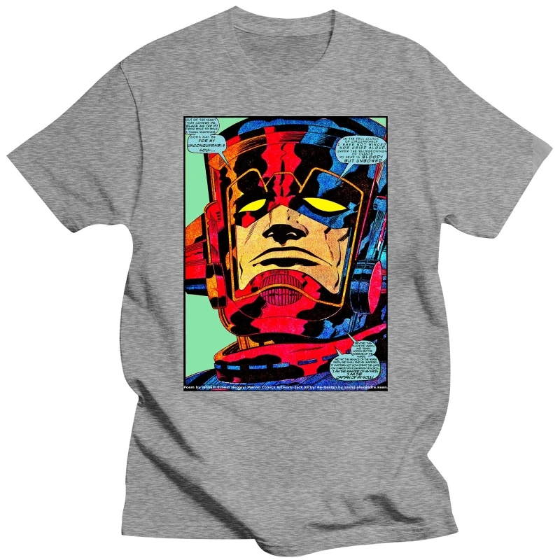 Galactus Silver Surfer Man T-Shirt Summer O-Neck Brand Clothing Cotton XS-3XL TShirt Men Short Sleeve Hip Hop Tee Shirt Homme