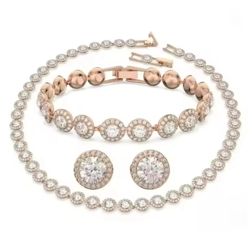 2026 New Hot Selling High-end Design Necklace Pendant Earrings Bracelet Jewelry Set Exquisite Luxury Simple and Generous Gift