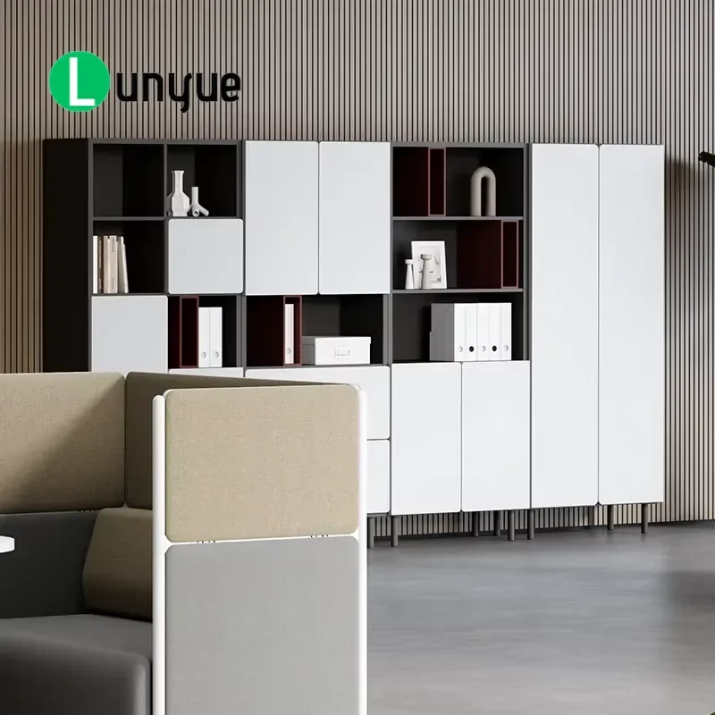 Modern Large Wooden Office Locker File Side Cabinet for Home Living Room Project Furniture Storage Organizer