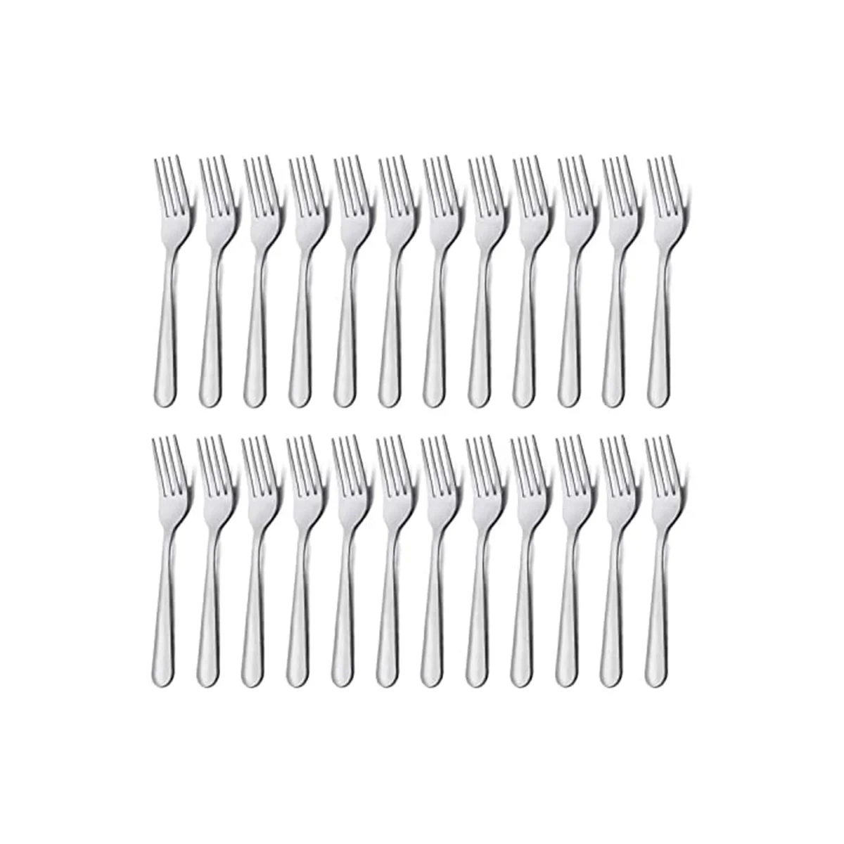 24 Pieces Dinner Forks Set 7.1 Inch Silver Stainless Steel Dinner Forks, Forks Silverware, Forks for Home, Kitchen