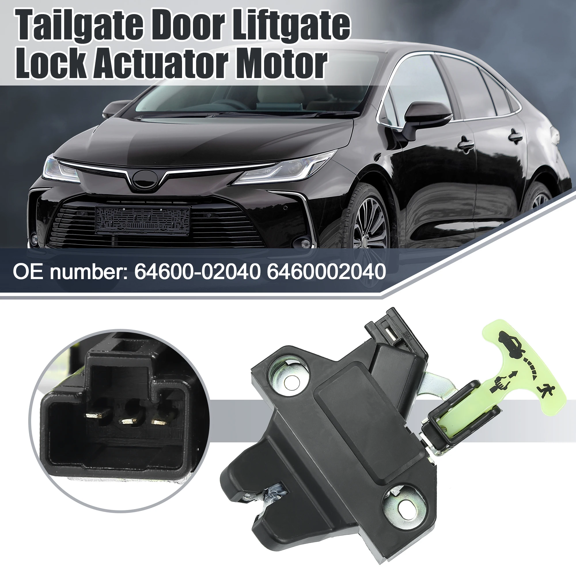 UXCELL Rear Door Liftgate Tailgate Lock Trunk Latch Actuator for Toyota Corolla 2009 2010 2011 2012 2013 64600-02040