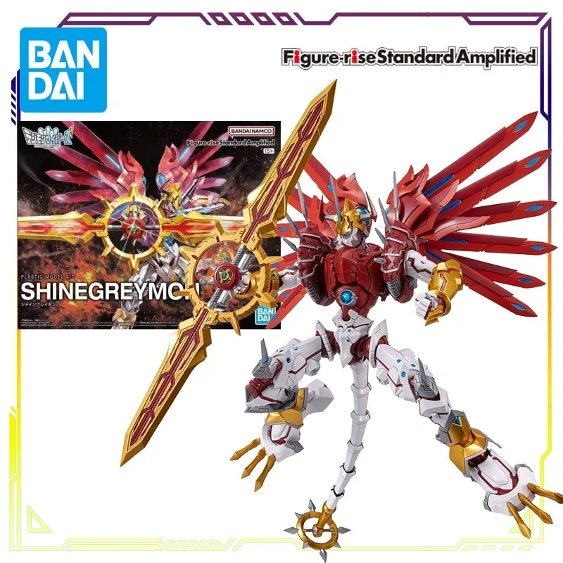 BANDAI – figurine originale Standard amplifiée, série Flash tyrannosaure Rex \ guerre Greymon, modèle d'assemblage, jouets