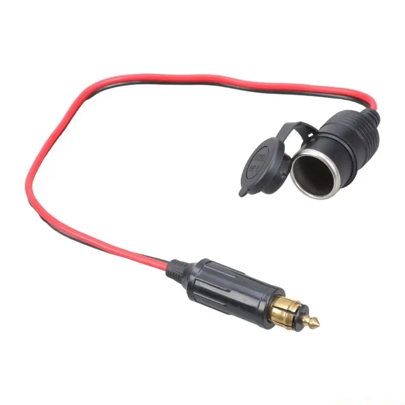 M5TD European DIN Plug to Car Car Socket Adapter Wire for Motorcycle Charging