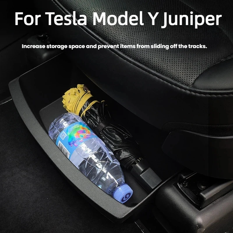 

For Tesla New Model Y 2025 2026 Launch Juniper Teslajuniper Front Seats Under Seat Drawer TPE Storage Box Accessories