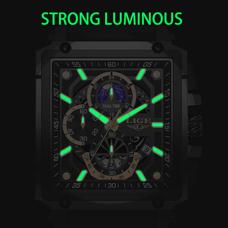 TOP LIGE موضة ساعات رجالية مضيئة مقاوم للماء ساعة رجالية كوارتز ساعة اليد سيليكون الساعات الفاخرة للرجال reloj hommes