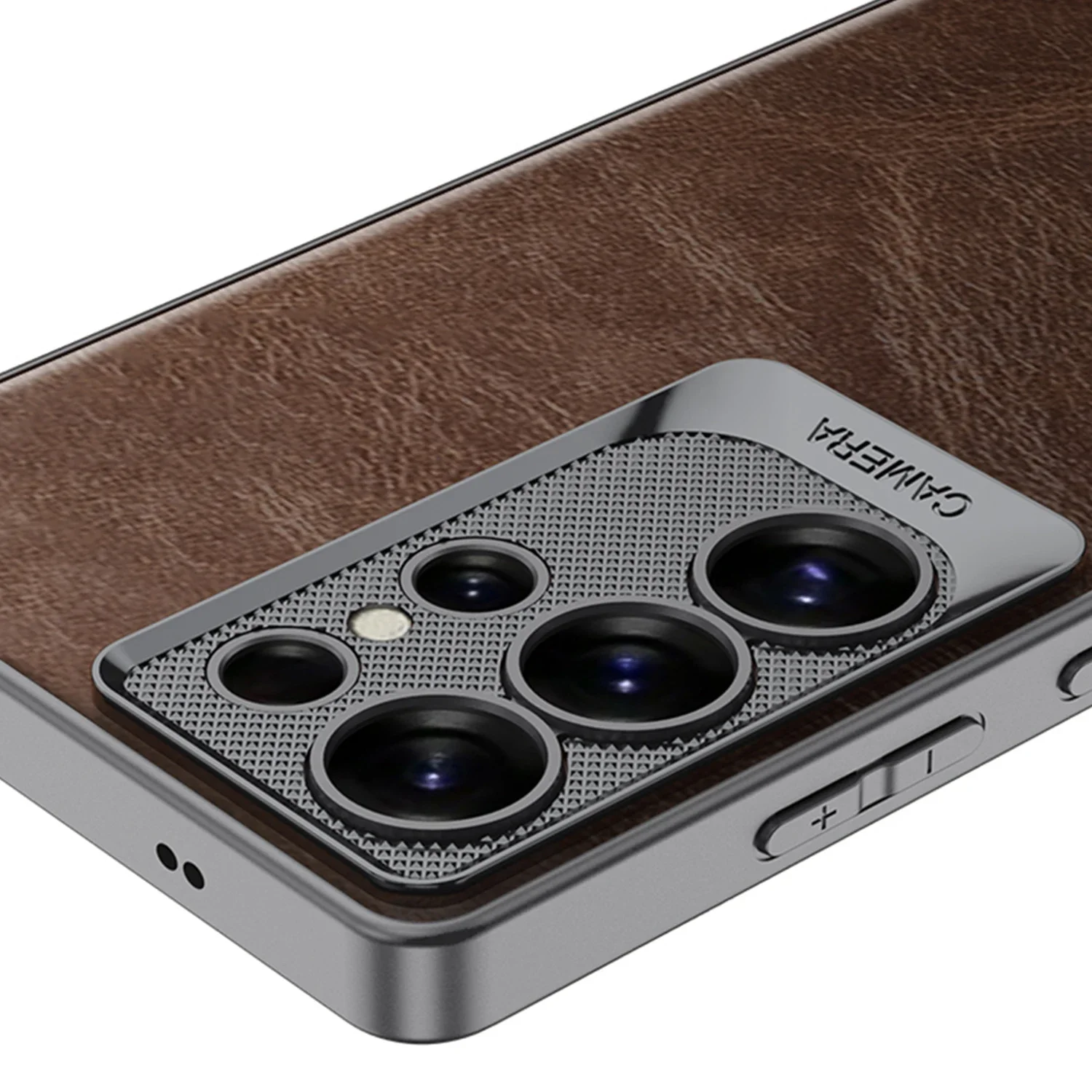 For Samsung Galaxy S25 Ultra Case Business Plain Leather Plating Camera Protective Slim Hard Cover for Galaxy S25 S24 Ultra Case