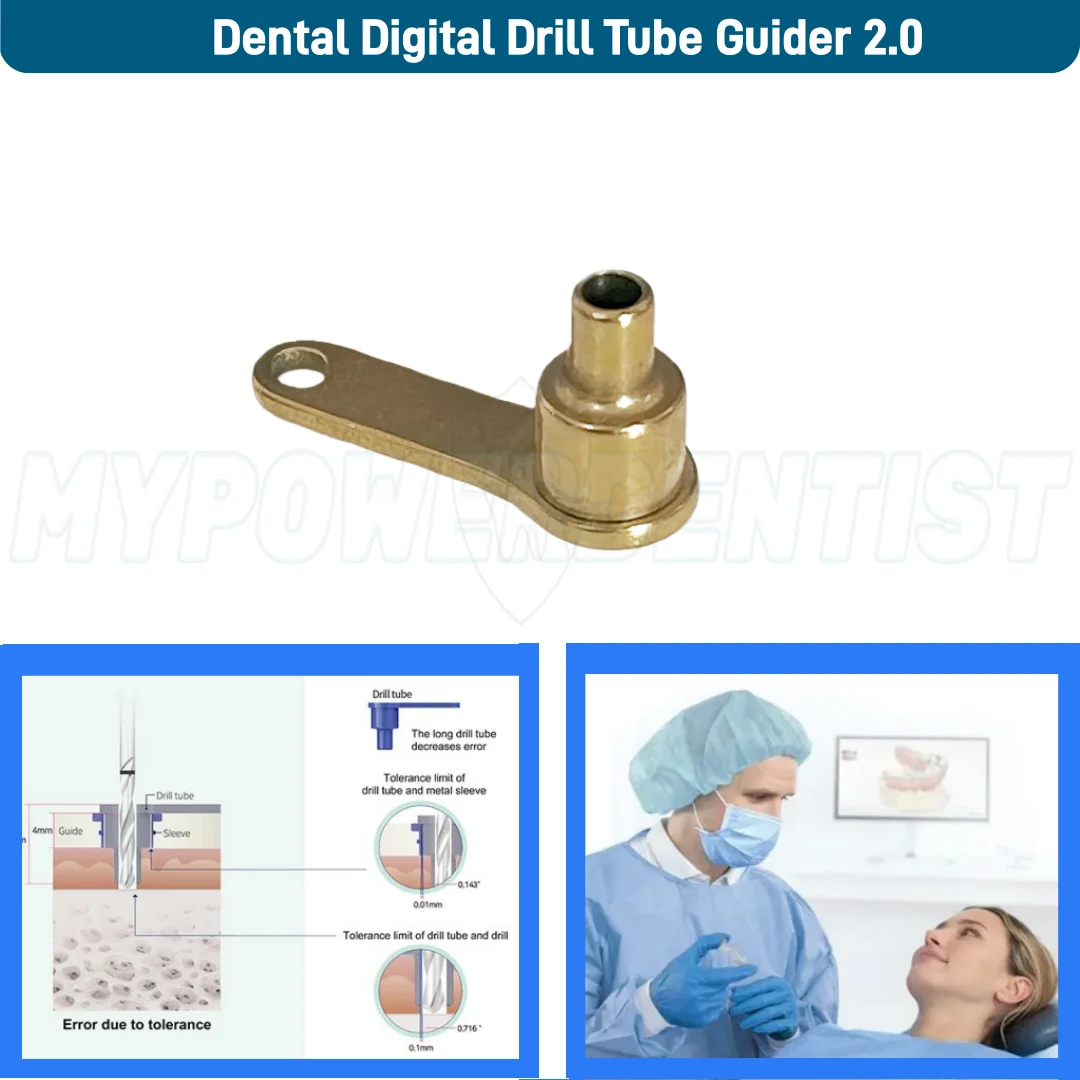 Dental Digital Drill Tube Guider for 2.0 Drills Dgs Fits Dionavi 5.3/3.0 Guide Sleeves