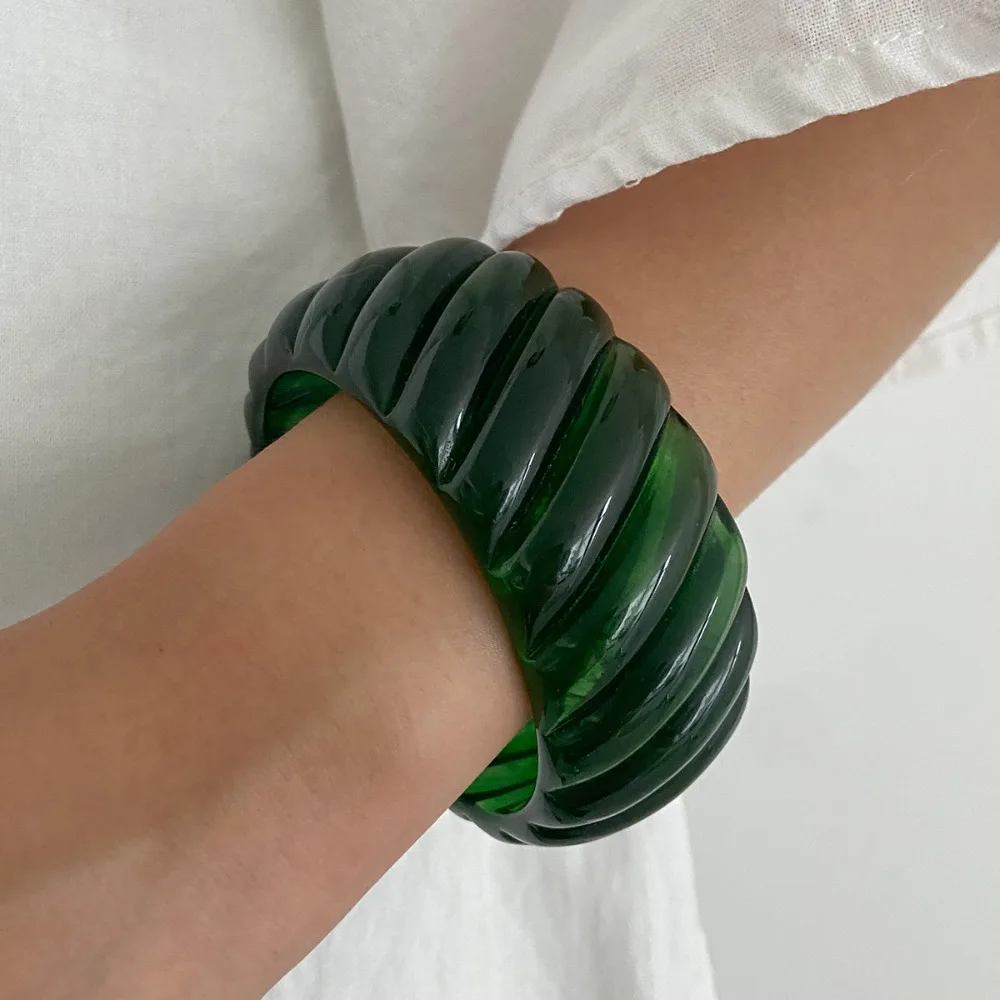 البوهيمي الاكريليك الإسورة الذهب لطخة غير النظامية واسعة سوار واسعة مستطيل أوروبا النمط الأمريكي الرجعية اليد الدائري سيدة بنات #1