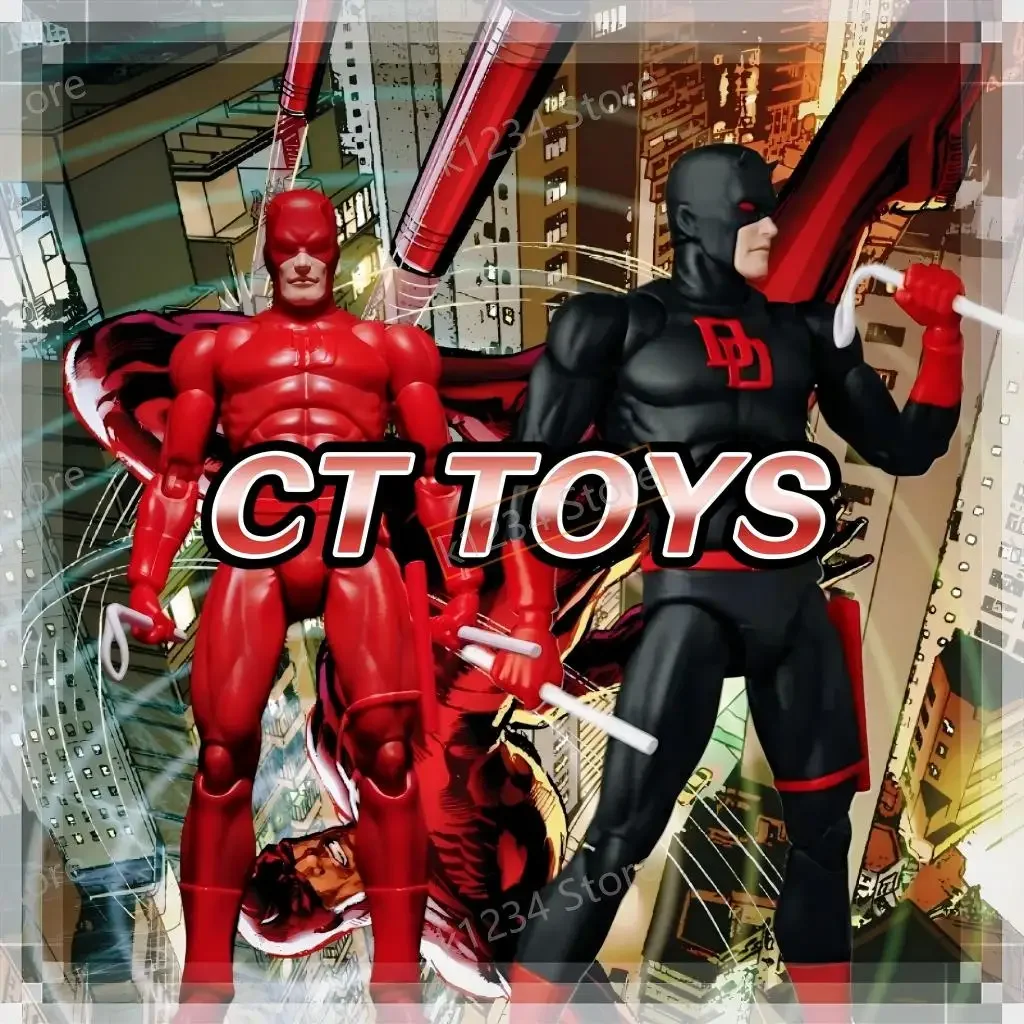 

HOT IN stock Original CT Toys Mafex 223 Daredevil Black Red Edition SHF Style Anime Action Figure with Movable Joints