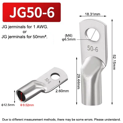 Pack De 5 Bornes De Câble En Cuivre – œillets Pour Batterie, Anneau Bout Fermé, Connecteurs Costauds !