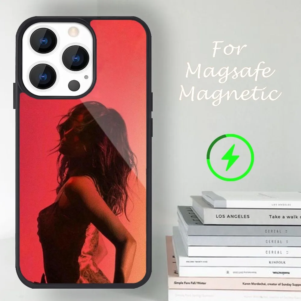 Singer Selena Phone Case For iPhone 14 13 12 11 15 Pro Max Magsafe Magnetic