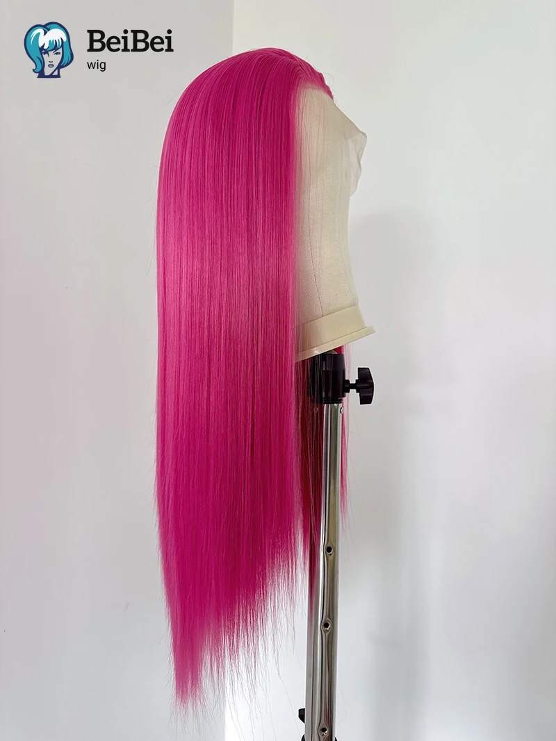 ميرا الوردي الدانتيل شعر مستعار أمامي للنساء 26 بوصة طويلة شعر مستعار مستقيم 13*4 الدانتيل أمامي الطبيعي بيروكات صناعية ل تأثيري Pelucas