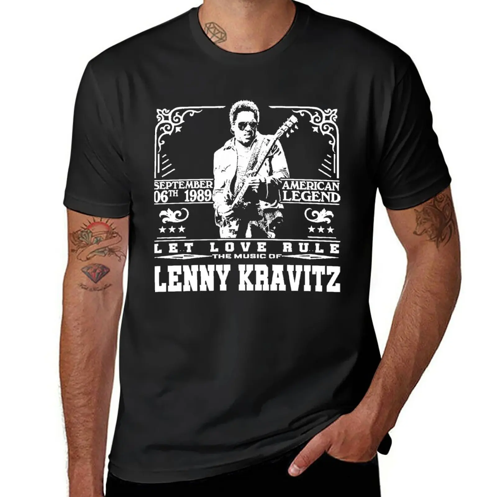 New Vintage Lenny Kravitz Music Legends Essential T-Shirt black t shirts summer tops cute tops plain white t shirts men