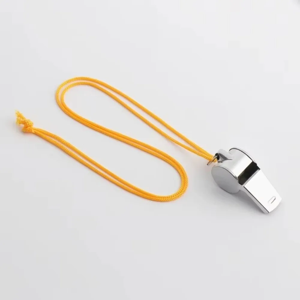 

Профессиональный металлический свисток с громким звуком и шнурком, из нержавеющей стали, портативный, для судей, для футбольных матчей и спортивных мероприятий