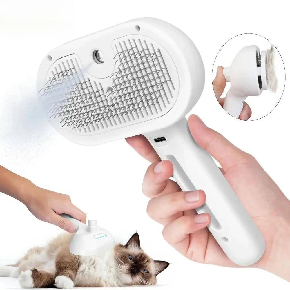 

Youpin Pet Comb Three in One Pet Spray Beauty Comb Steam Floating Hair Removal Cleaning Steam Brush Modeling Dog Cat Accessories