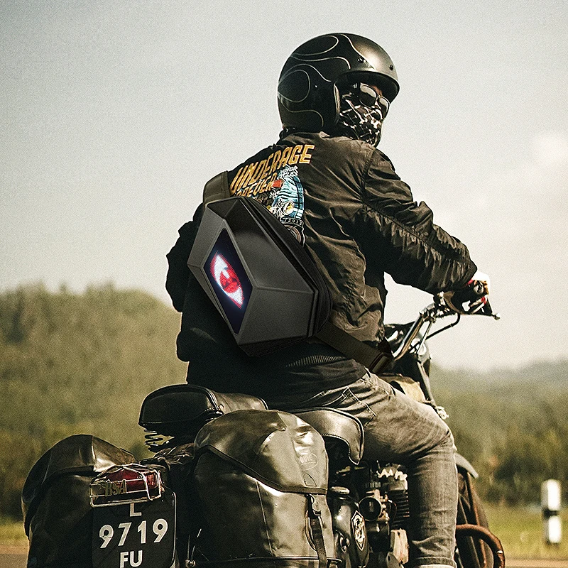 

LED Smart Display Chest Bag Motorcycle Cycling Travel Shoulder Crossbody Bag DIY Custom Text Picture Waterproof Sport