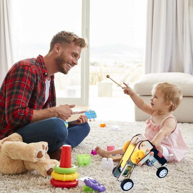 Drewniany robot-robak Zabawka drewnianymi łamigłówkami Zestaw do eksperymentów fizycznych dla dzieci wieku 7–14 lat