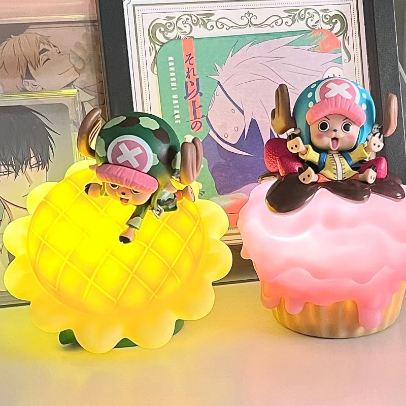 Anime ONE PIECE Tony Tony Chopper Luce notturna Scatola cieca Ornamento da tavolo Figura Bambola Giocattolo Sorpresa Borsa della fortuna Regalo di Natale