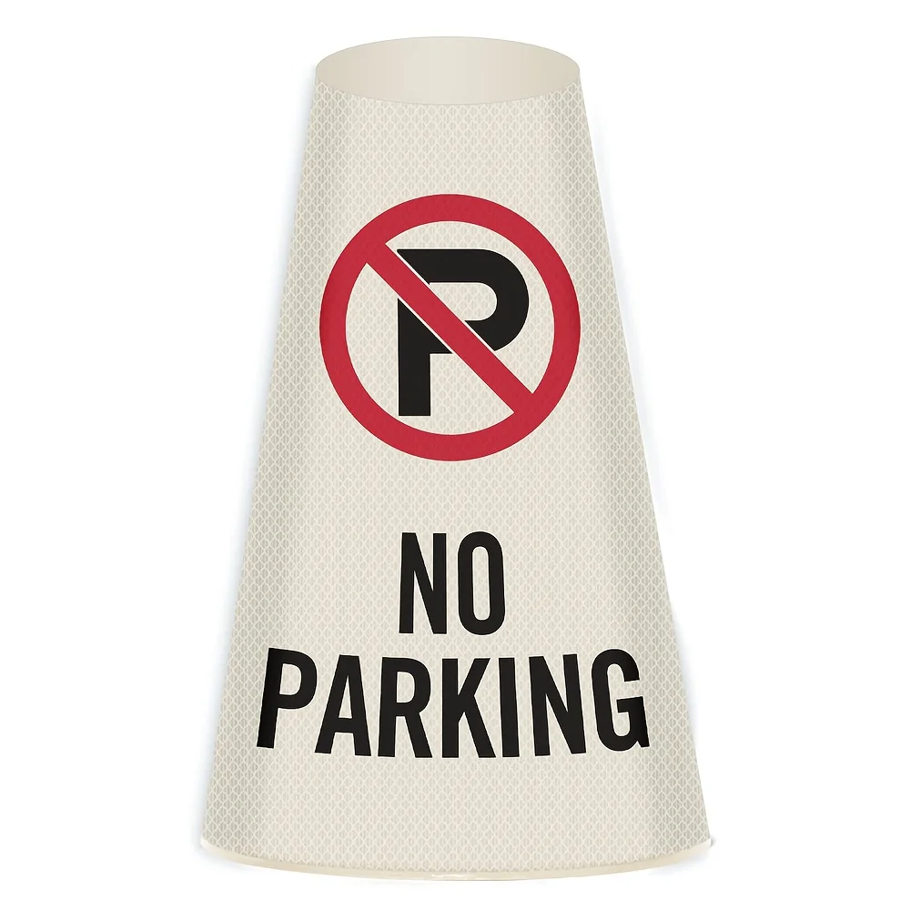 

No Parking Cone Message Sleeve, Bright Reflective [Cone Not Included]