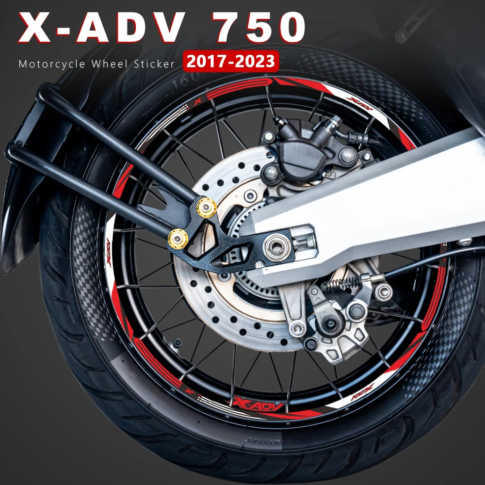 

Motorcycle Wheel Sticker 17 15 Inch Wheel Decal Waterproof Rim Tape for Honda XADV 750 X ADV XADV750 Accessories 2017-2024