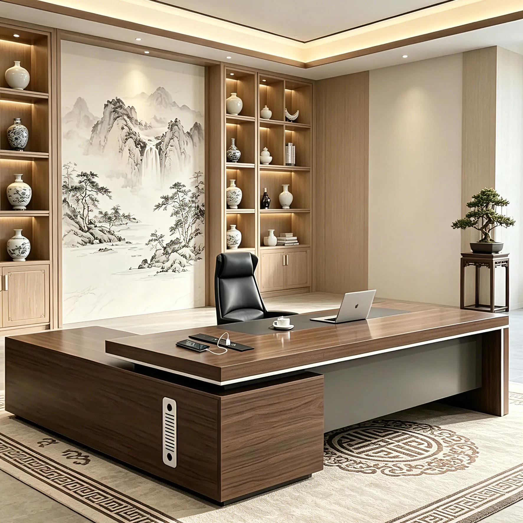 Boss Table, Office Table And Chair Combination, Simple Modern President Table, Supervisor Table, Manager Table And Chair