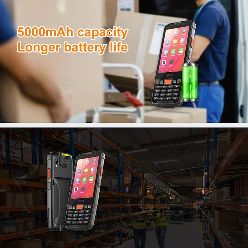 Handheld Android PDA 3GB 32GB 2D Barcode Scanner 4G Lte WiFi Bluetooth IP65 Tragbare Lager Daten sammelder 1D 2D QR Scanner