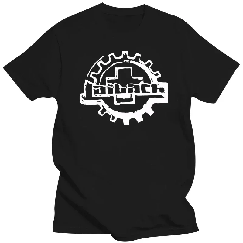

LAIBACH LOGO INDUSTRIAL DARK WAVE AVANT-GARDE EXPERIMENTAL NEW BLACK T-SHIRT Summer Short Sleeves Cotton Fashiont T Shirt