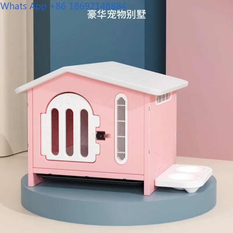 

Indoor and Outdoor Dog House All-Season Plastic Cage Household Dog Villa Pet House Pet House