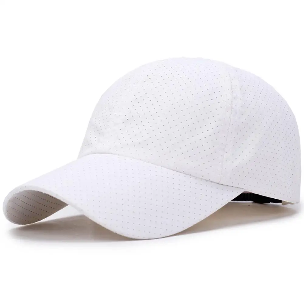 New Mesh Quick-dry Baseball Cap Unisex Summer Solid Thin Dad Snapback Hats Outdoor Adjustable Sun Hat Running Hiking Camping