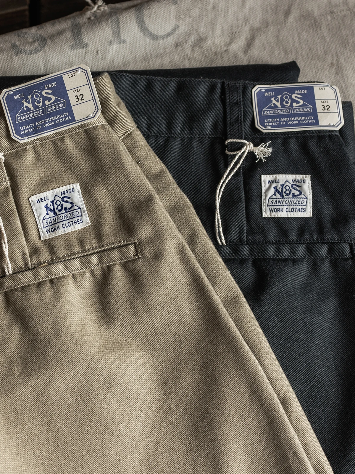 비 재고 면 폴리에스테르 작업 바지 남성용 편안한 스트레이트 컷 하이 웨이스트 캐주얼 바지