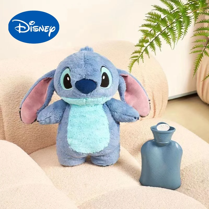 Disney Aoger Anime Hobby Stitch Winter Extra Large Plush Hot Water Bottle Women's Home Water Filling Hand Warmer Girlfriend Gift