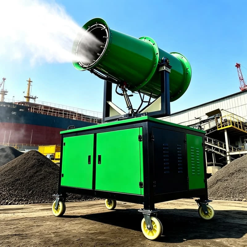 durable Fog Cannon Sprayer Machine 60m Dust Suppression With 360 Rotation For Quarry Mining Construction Site Customized