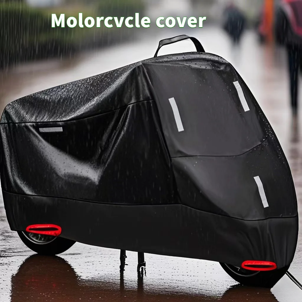 Waterproof Motorcycle Cover Outdoor Bike Tarpaulin Scooters 210D Oxford UV Protective Cover Motorbike Reflective Strip Dustproof