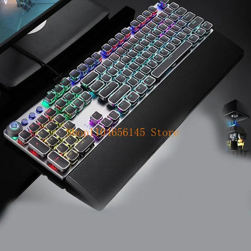 

5asd F2058 Green Axis Punk Mechanical Keyboard Mechanical Gaming Keyboard,Blue Switches,USB Wired,Cool Wireless