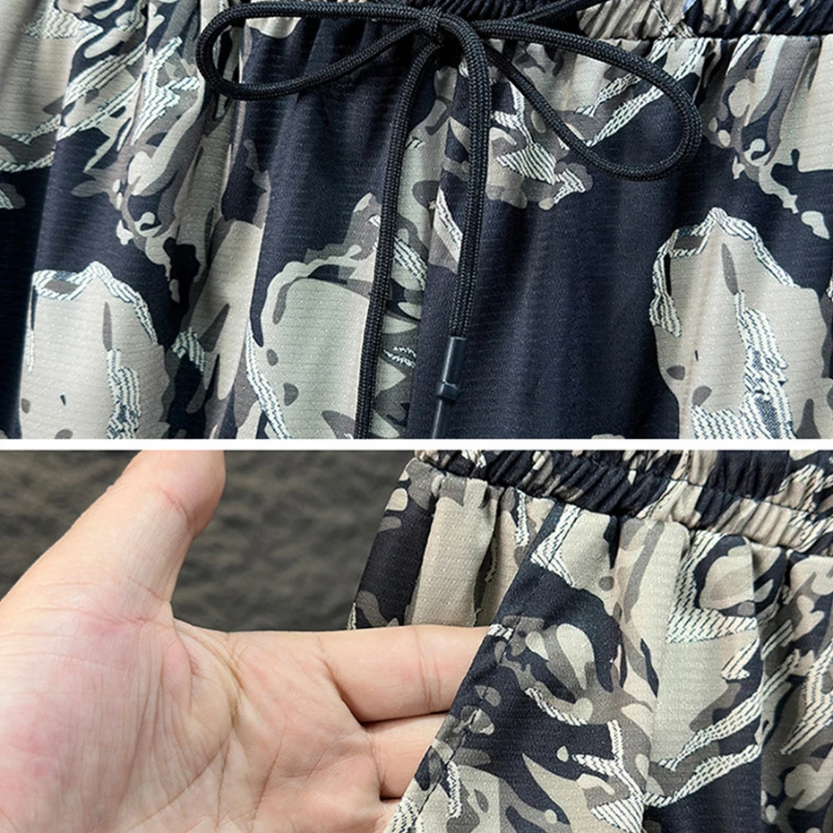 11XL Plus Size Suits Men Summer T-shirt Shorts Suits Cool Breathable Fashion Casual Big Size 10XL 11XL
