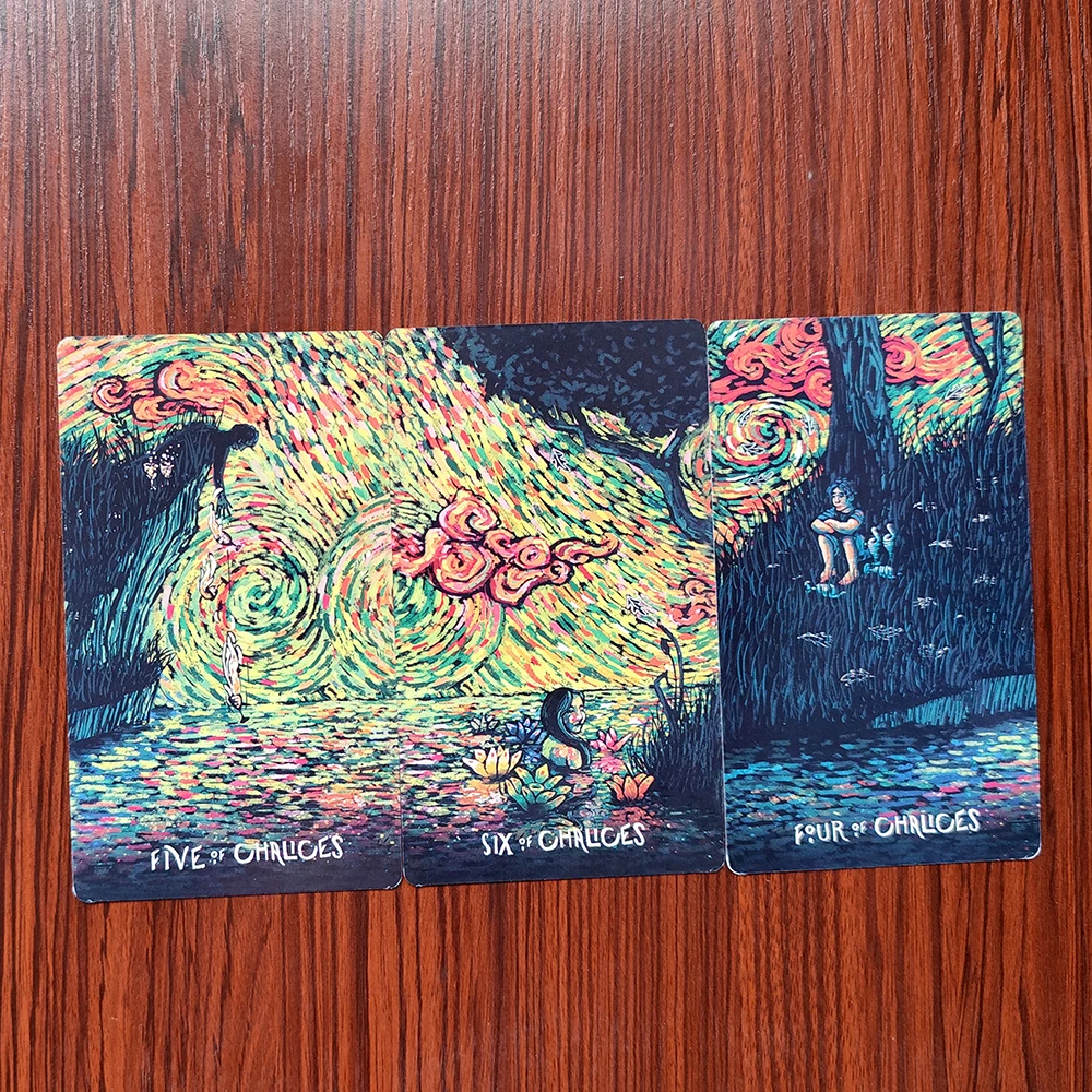 12x7cm A surreal impressionistic tarot deck that explores the soul and human connection