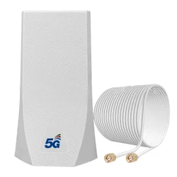 4G LTE 5G External Antenna Indoor18dBi  SMA Male CRC9 TS9 Connector With Dual 2M Meter Extension Cable for 5G CPE Router Modem