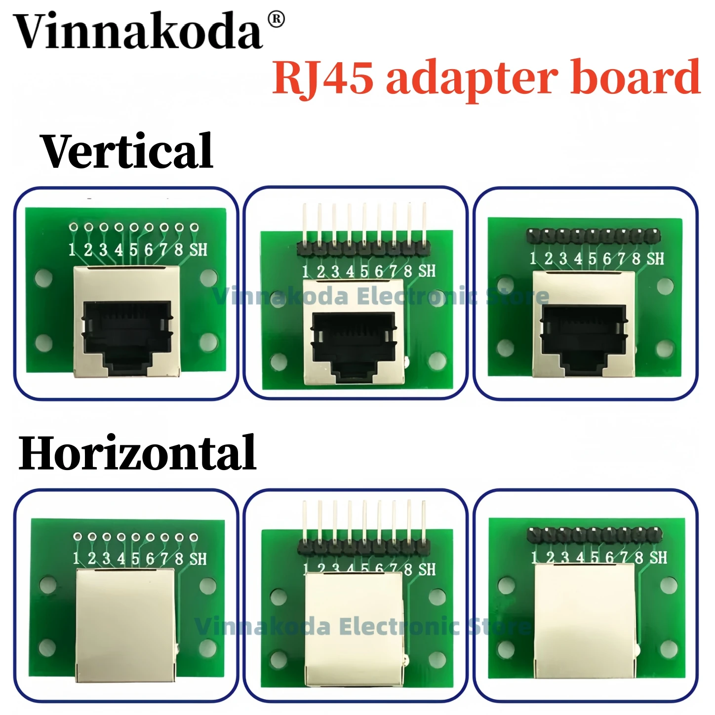 RJ45 network port adapter 8P vertical and horizontal conversion test board network port adapter terminal block circuit board
