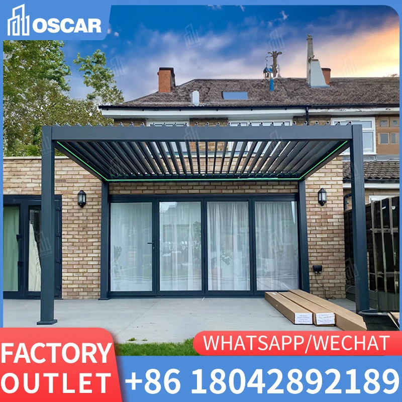 

Factory Direct OEM High-Standard Electric Outdoor Aluminum Pergola Sunshade Protection Bioclimatic Awning Cover