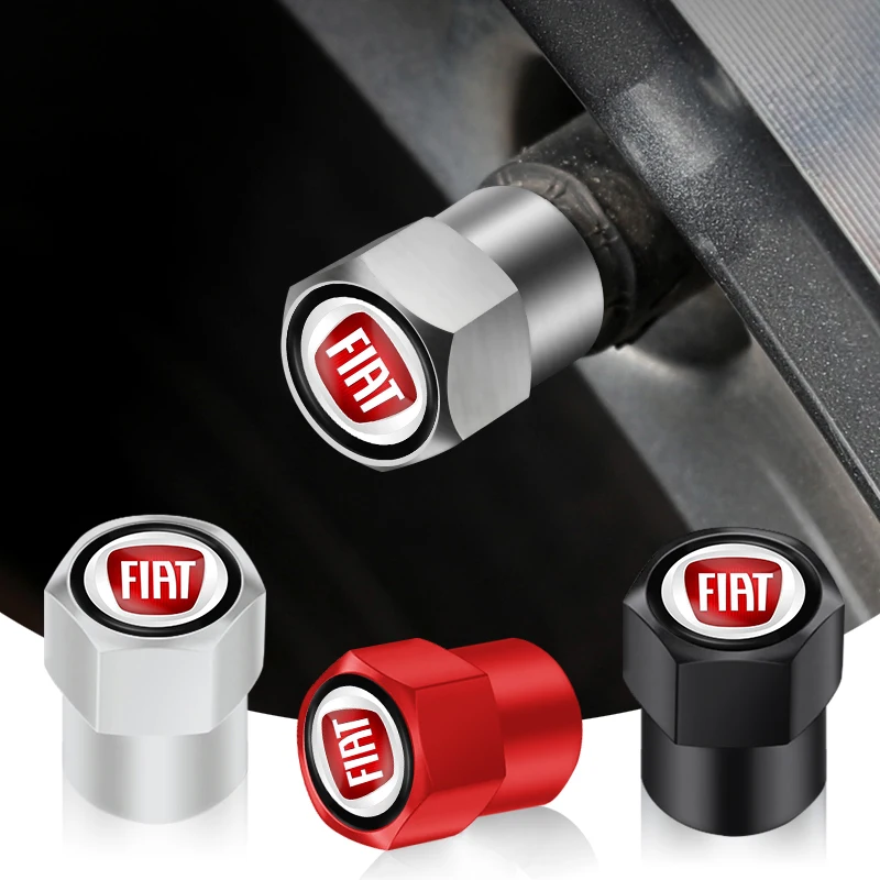 4 Stücke Auto Reifen Ventilkappen Legierung Staubkappe Für Fiat 500 Abarth Punto Panda Doblo Stilo Freemont Auto Styling Zubehör Ventilkappe
