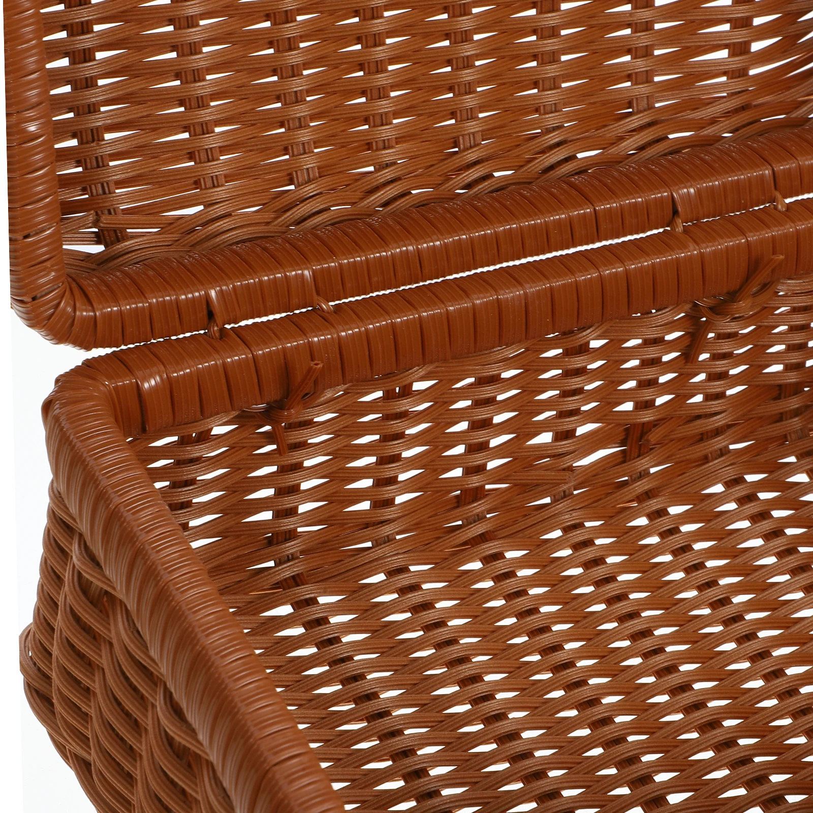 

Storage Basket Picnic Props Baskets Imitation Rattan Woven Suitcase Fabric Pe Shelf