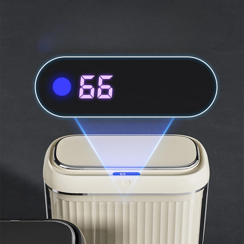 14L Smart Sensor Trash Can Electronic Automatic Bathroom Toilet Wastebasket Waterproof Narrow Storage Bucket Home Trash Bin