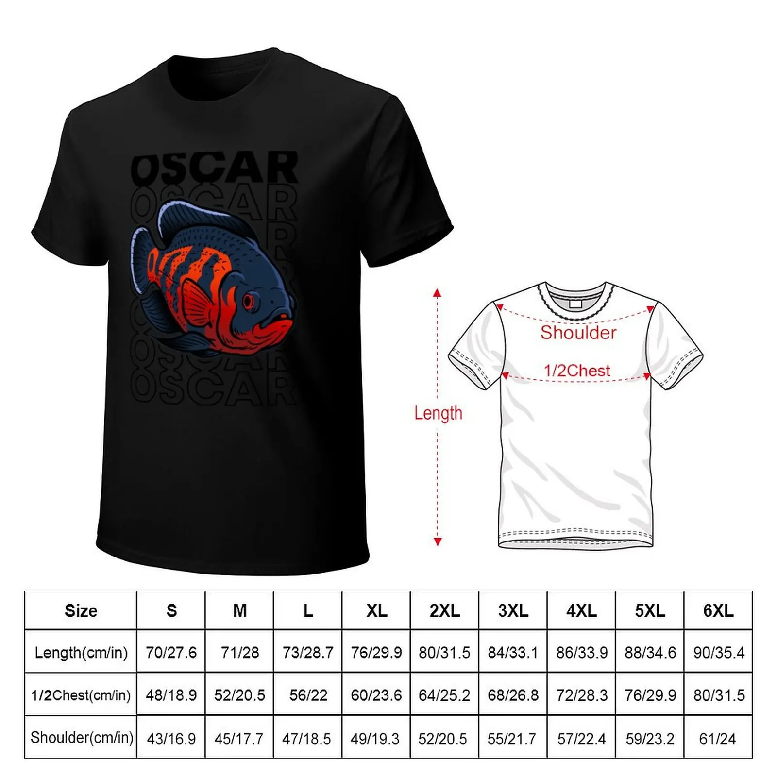 Oscar Fish 80's Monster Fish Keeper T-Shirt Functional Casual Short Sleeve Tee