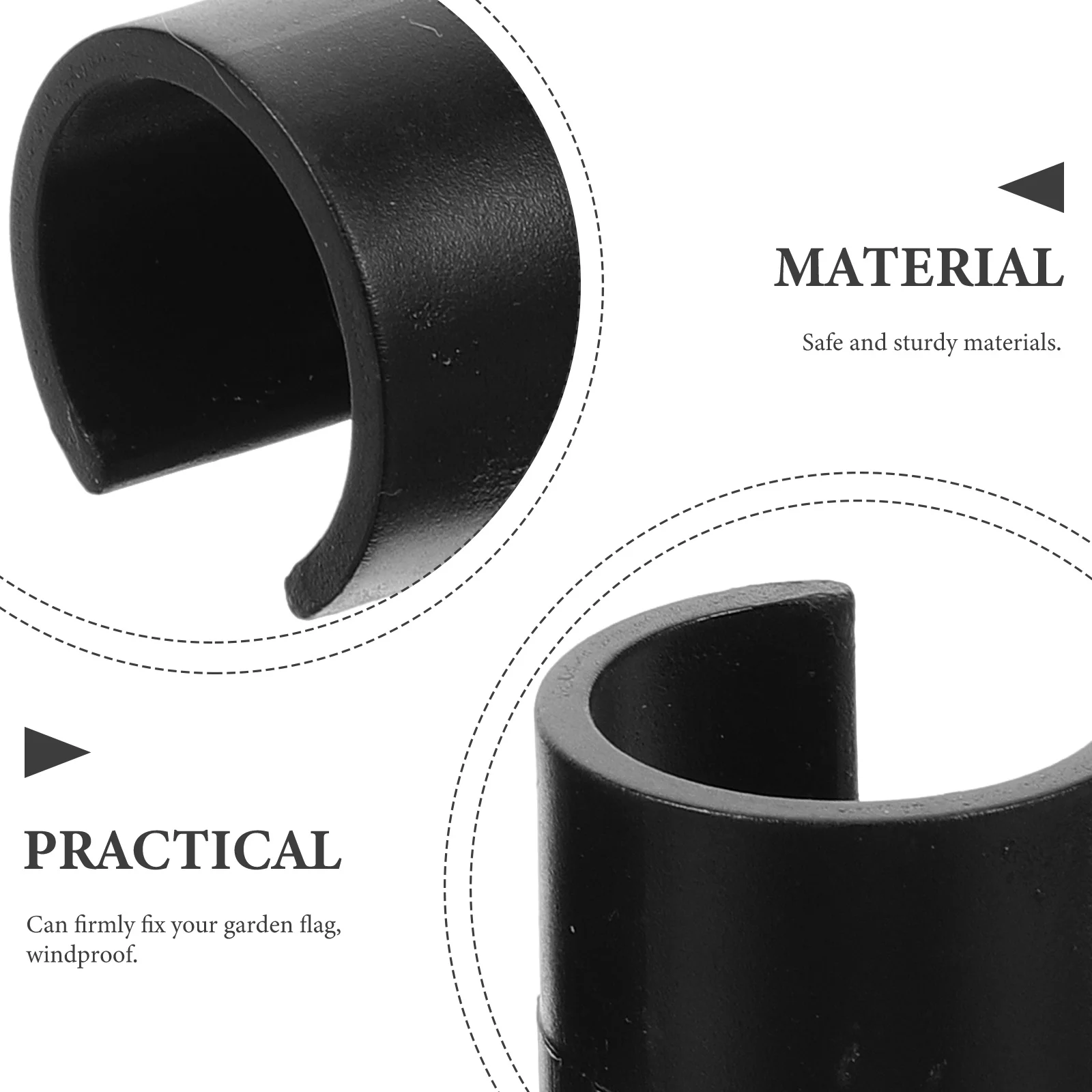 

10Pcs Garden Flag Stoppers Durable Plastic Clips for Lawn Mailbox Holder Garden Flag Clips Banners Fixing Stoppers