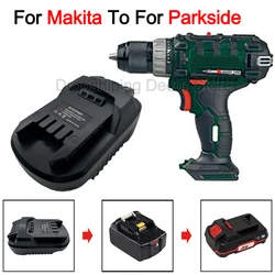 Convertisseur d'adaptateur de batterie pour Makita, batterie au lithium, conversion sans fil, outils électriques, 18V Eddie ion, Parkside X20V