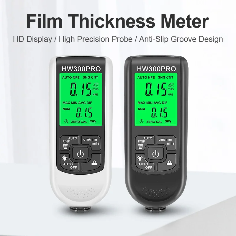 HW-300PRO Digital Car Coating Paint Thickness Gauge For Cars Paint Film Powder Thickness Gauge Tester Manual Paint Tool
