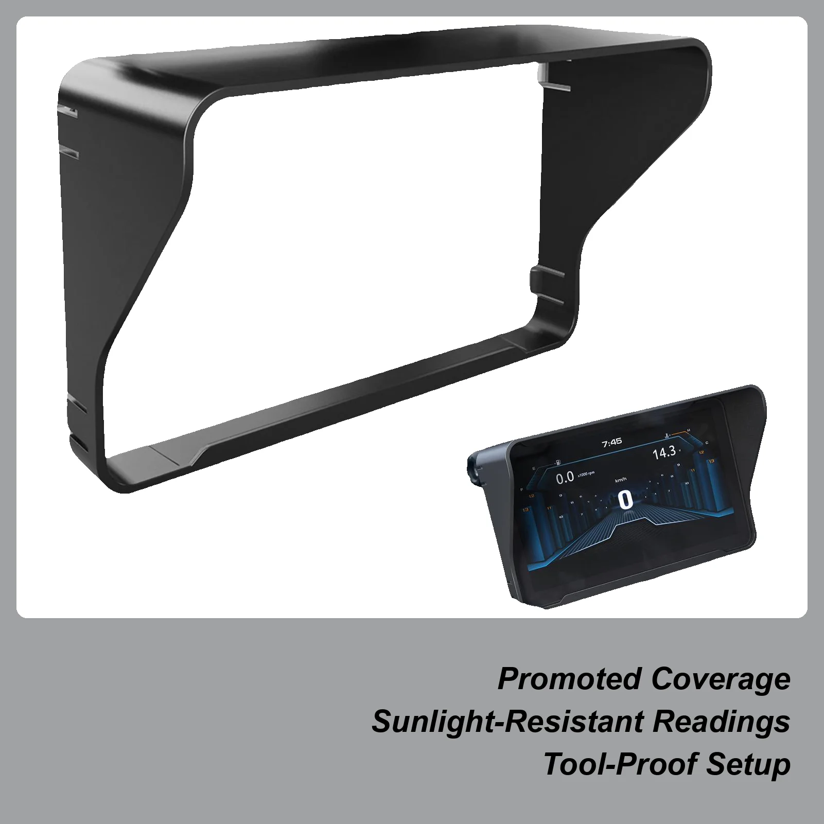 

For ZONTES 368G 2024 Motorcycle Instrument Panel Cover Navigation Screen Sun Shade Navigation Screen Visor Anti-Glare For Driver